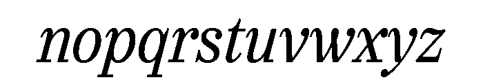 Urge Text Condensed Regular Italic Font LOWERCASE