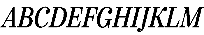 Urge Text Condensed Semi Bold Italic Font UPPERCASE