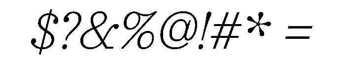 Urge Text Extra Light Italic Font OTHER CHARS