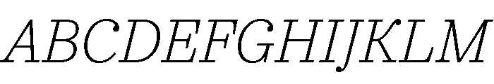 Urge Text Extra Light Italic Font UPPERCASE