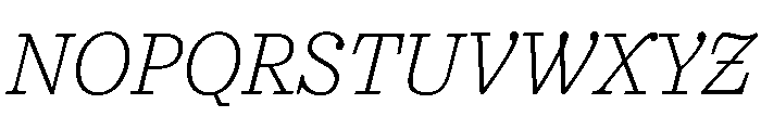 Urge Text Extra Light Italic Font UPPERCASE