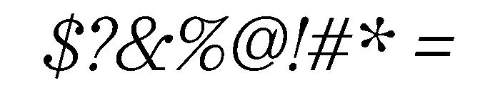 Urge Text Light Italic Font OTHER CHARS