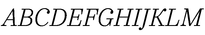 Urge Text Light Italic Font UPPERCASE