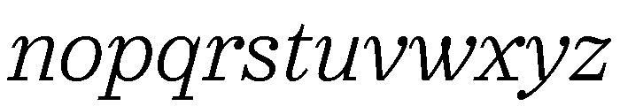Urge Text Light Italic Font LOWERCASE