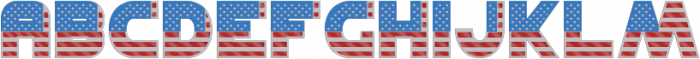USAflag Regular otf (400) Font LOWERCASE