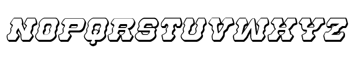 U.S. Marshal 3D Italic Font LOWERCASE
