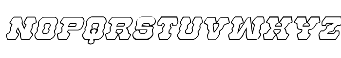 U.S. Marshal Shadow Italic Font LOWERCASE