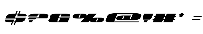 U.S.A. Condensed Italic Font OTHER CHARS