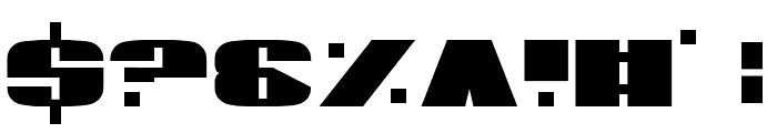 U.S.A. Condensed Font OTHER CHARS
