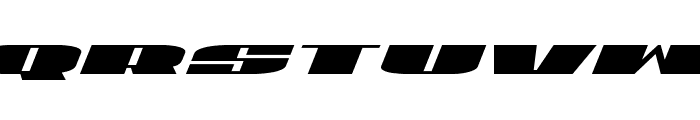 U.S.A. Expanded Italic Font LOWERCASE
