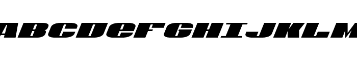 U.S.A. Extra-Condensed Italic Font UPPERCASE