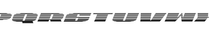 U.S.A. Gradient Italic Font LOWERCASE