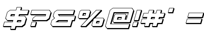 U.S.S. Dallas 3D Italic Font OTHER CHARS