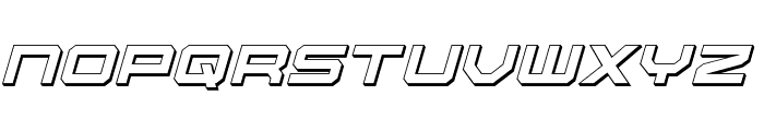 U.S.S. Dallas 3D Italic Font UPPERCASE