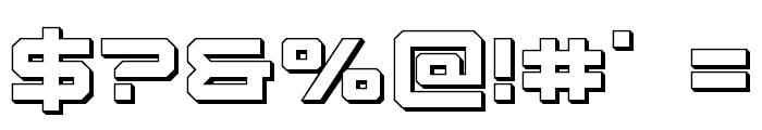U.S.S. Dallas 3D Font OTHER CHARS