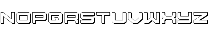 U.S.S. Dallas 3D Font LOWERCASE