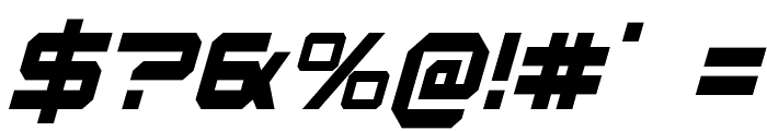 U.S.S. Dallas Condensed Italic Font OTHER CHARS