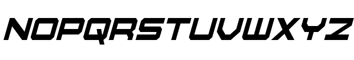 U.S.S. Dallas Condensed Italic Font UPPERCASE