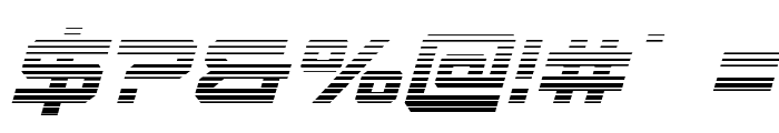 U.S.S. Dallas Gradient Italic Font OTHER CHARS