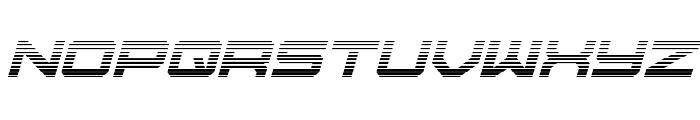 U.S.S. Dallas Gradient Italic Font LOWERCASE