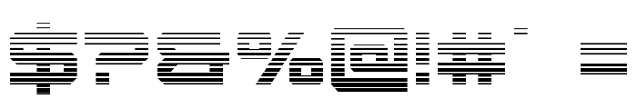 U.S.S. Dallas Gradient Font OTHER CHARS
