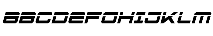 U.S.S. Dallas Laser Italic Font UPPERCASE