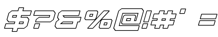 U.S.S. Dallas Outline Italic Font OTHER CHARS