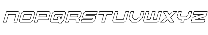 U.S.S. Dallas Outline Italic Font UPPERCASE
