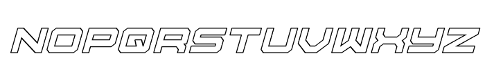 U.S.S. Dallas Outline Italic Font LOWERCASE