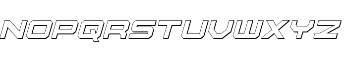 U.S.S. Dallas Outline Italic Font UPPERCASE