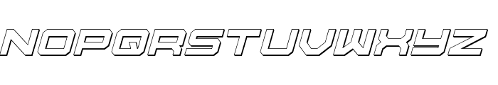 U.S.S. Dallas Outline Italic Font LOWERCASE