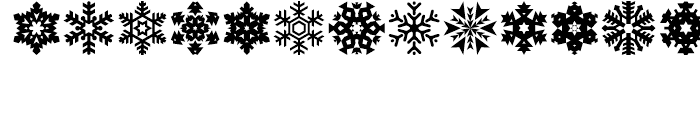 USF Snowflakes Regular Font LOWERCASE