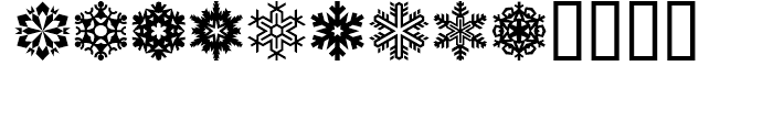 USF Snowflakes Regular Font LOWERCASE