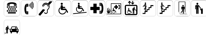 USF Symbol Signs DOT Three Font UPPERCASE
