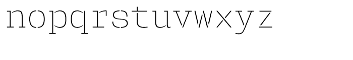 User Stencil ExtraLight Font LOWERCASE