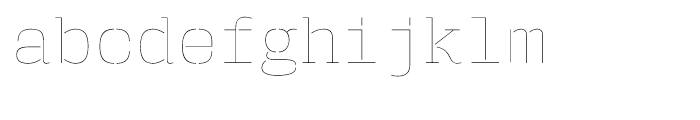 User Stencil Hairline Font LOWERCASE