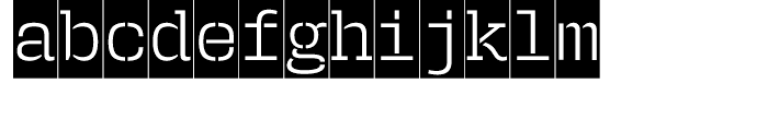 User Stencil Light Cameo Font LOWERCASE