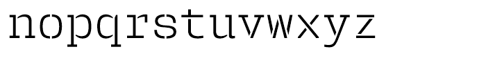 User Stencil Light Font LOWERCASE