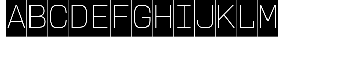 User Upright ExtraLight Cameo Font UPPERCASE