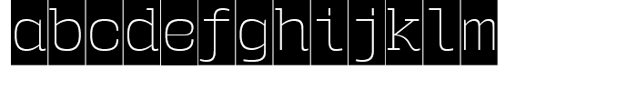 User Upright ExtraLight Cameo Font LOWERCASE
