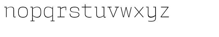 User Upright ExtraLight Font LOWERCASE