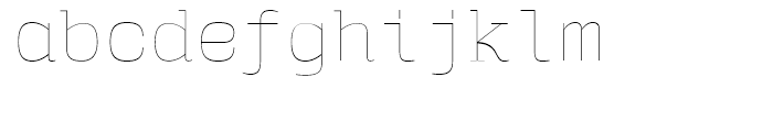 User Upright Hairline Font LOWERCASE