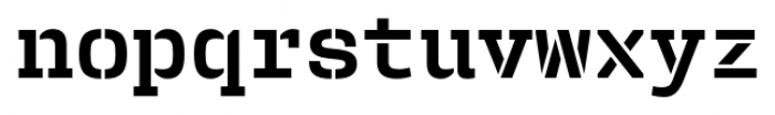User Stencil Bold Font LOWERCASE
