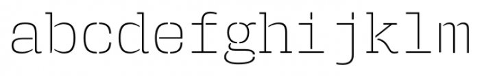 User Stencil ExtraLight Font LOWERCASE