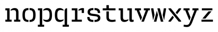 User Stencil Medium Font LOWERCASE