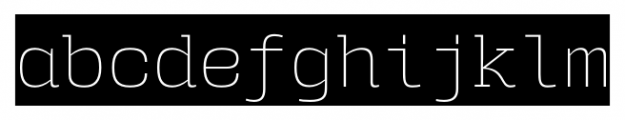 User Upright Extra Light Cameo Font LOWERCASE