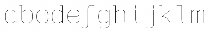 User Upright Hairline Font LOWERCASE
