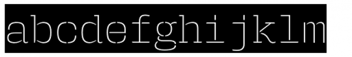 User Stencil ExtraLight Cameo Font LOWERCASE