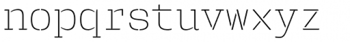 User Stencil ExtraLight Font LOWERCASE