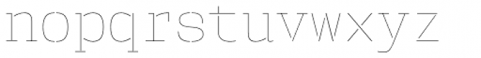 User Stencil Hairline Font LOWERCASE